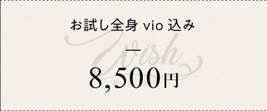 お試し全身vio込み¥8500